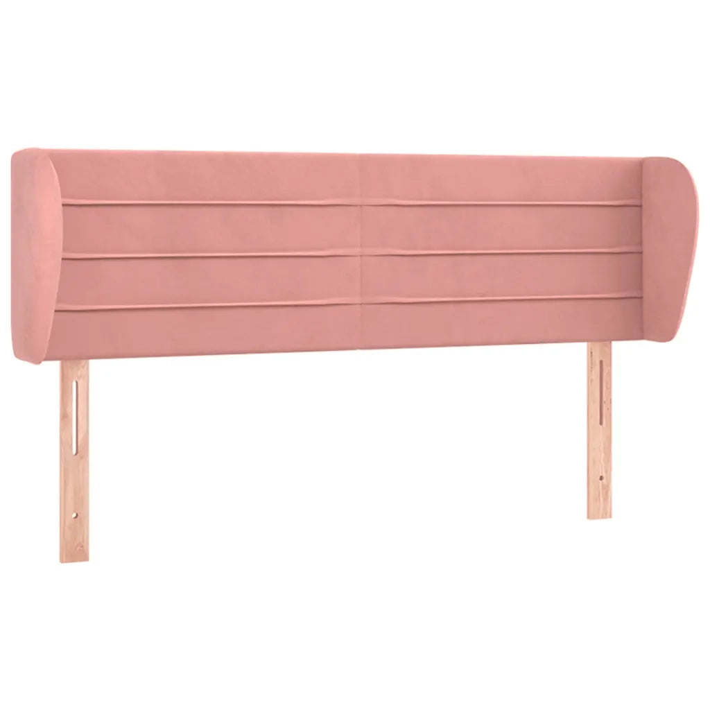 Testiera ad Orecchio Rosa 147x23x78/88 cm in Velluto 3117337
