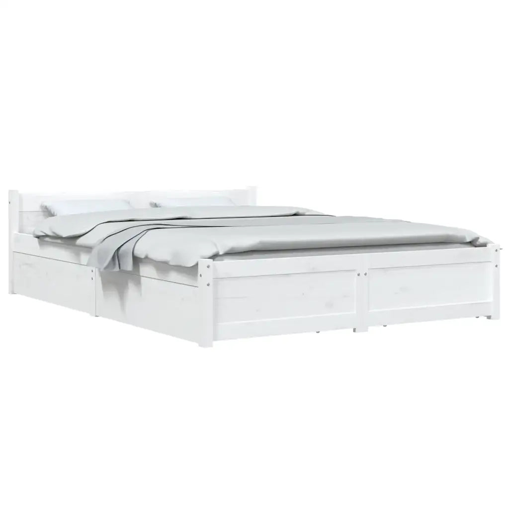Giroletto con Cassetti-Struttura Letto con contenitore Bianco 120x200 cm 940104