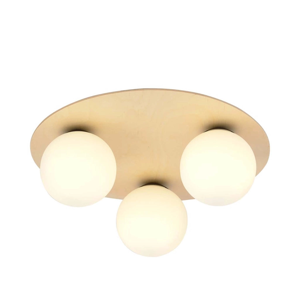 Plafoniera Minimal Chelys Acciaio Marrone 3 Luci E14