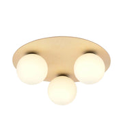Plafoniera Minimal Chelys Acciaio Marrone 3 Luci E14