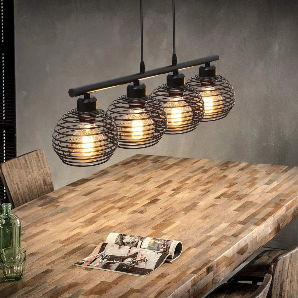 Lampadario ristorante ZMH a LED Lampadario E27 Lampadario retr¨° in ferro Lampadario vintage 120 cm
