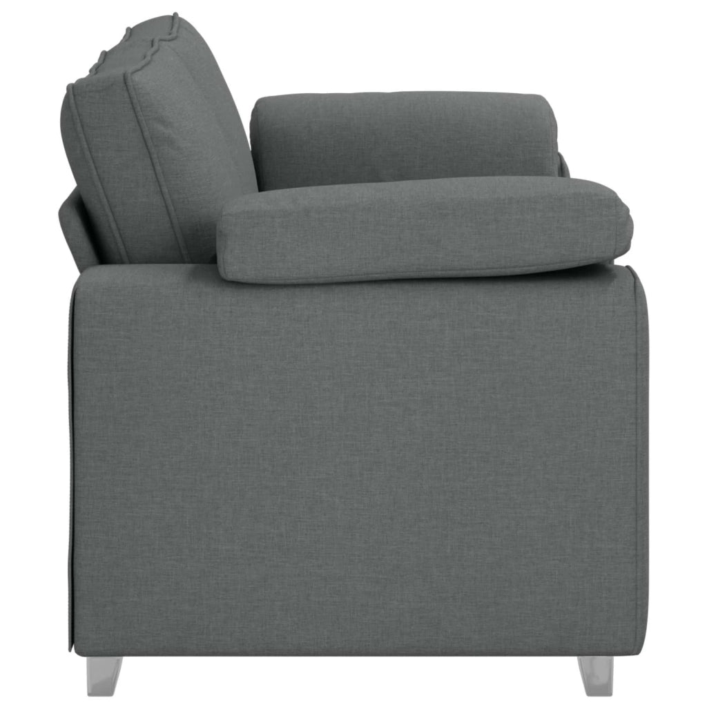 Divano a due posti Grigio scuro 180 cm Tessuto 4105228