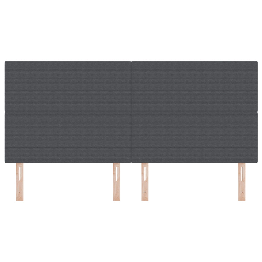 Testata LED  Grigia Scura 100 cm in Tessuto Corduroy