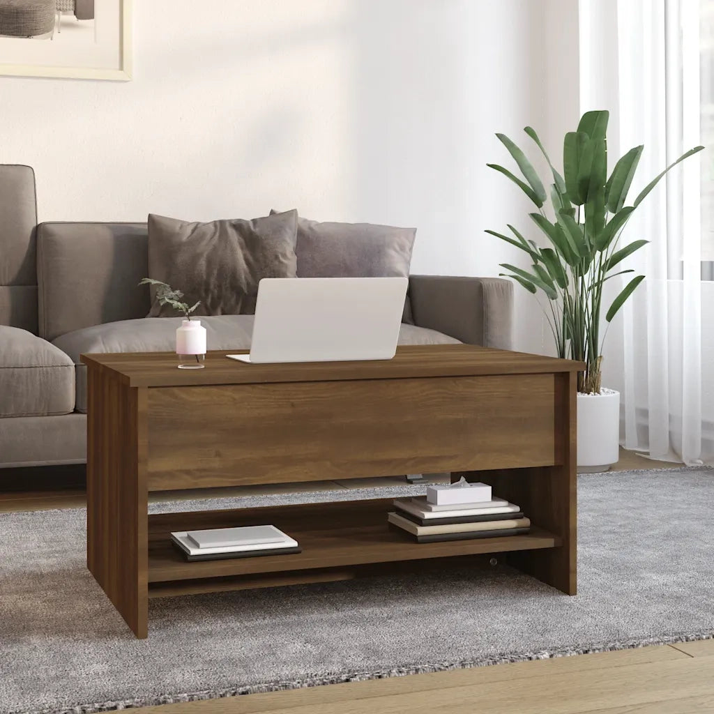 Tavolino salotto | Tavolino da caff¨¨ | Tavolino da Soggiorno Rovere Marrone 80x50x40 cm Legno Multistrato
