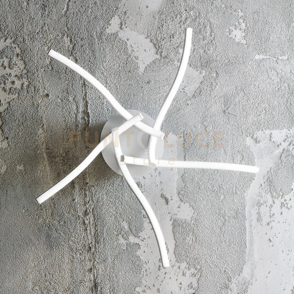 TESSA P/5 LAMPADARIO A SOFFITTO A LED 4000K  2300LM 38W ALLUMINIO E SILICONE