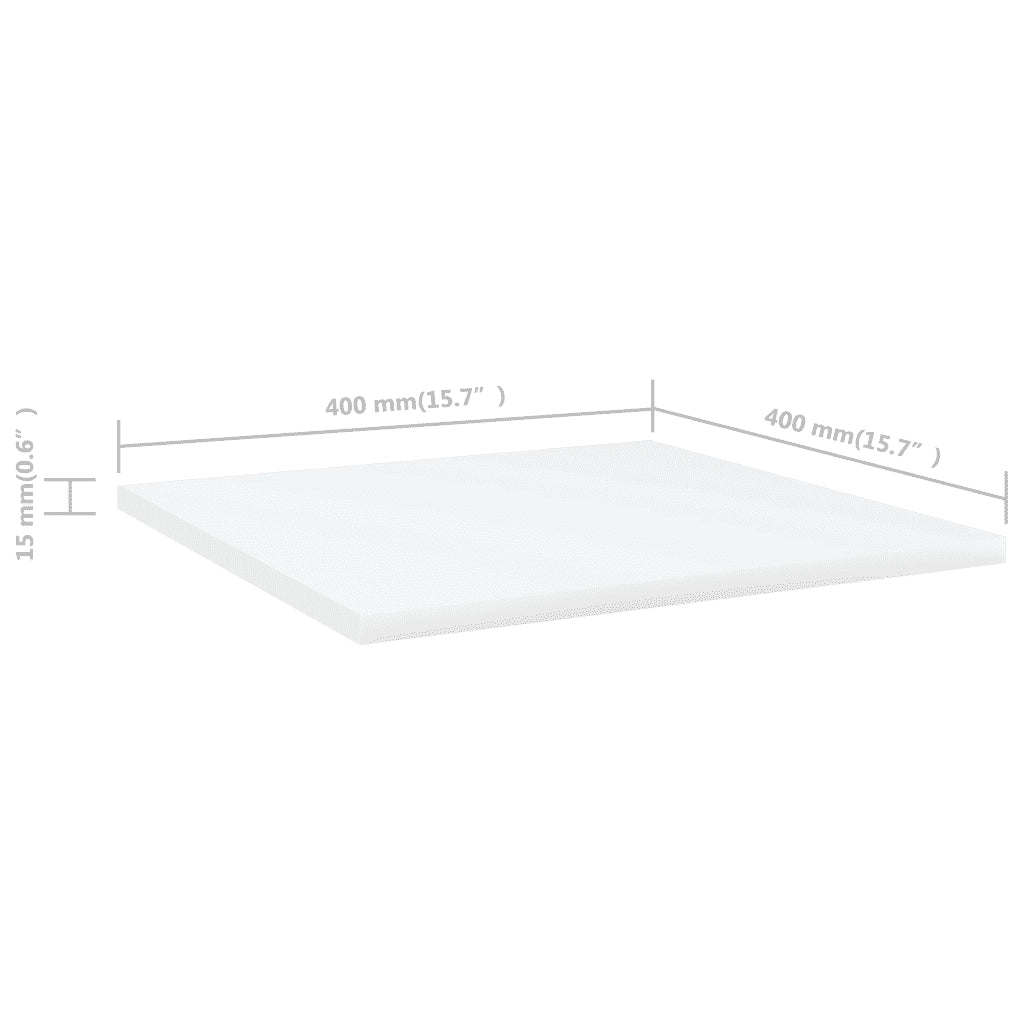 Ripiani per Libreria 4 pz-Scaffale per Libri Bianchi 40x40x1,5 cm Legno Multistrato