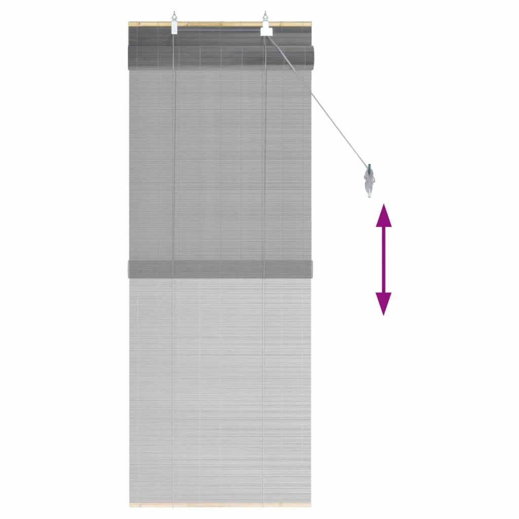 Tenda a rullo Grigio 70 x 160 cm Bambù 42039718
