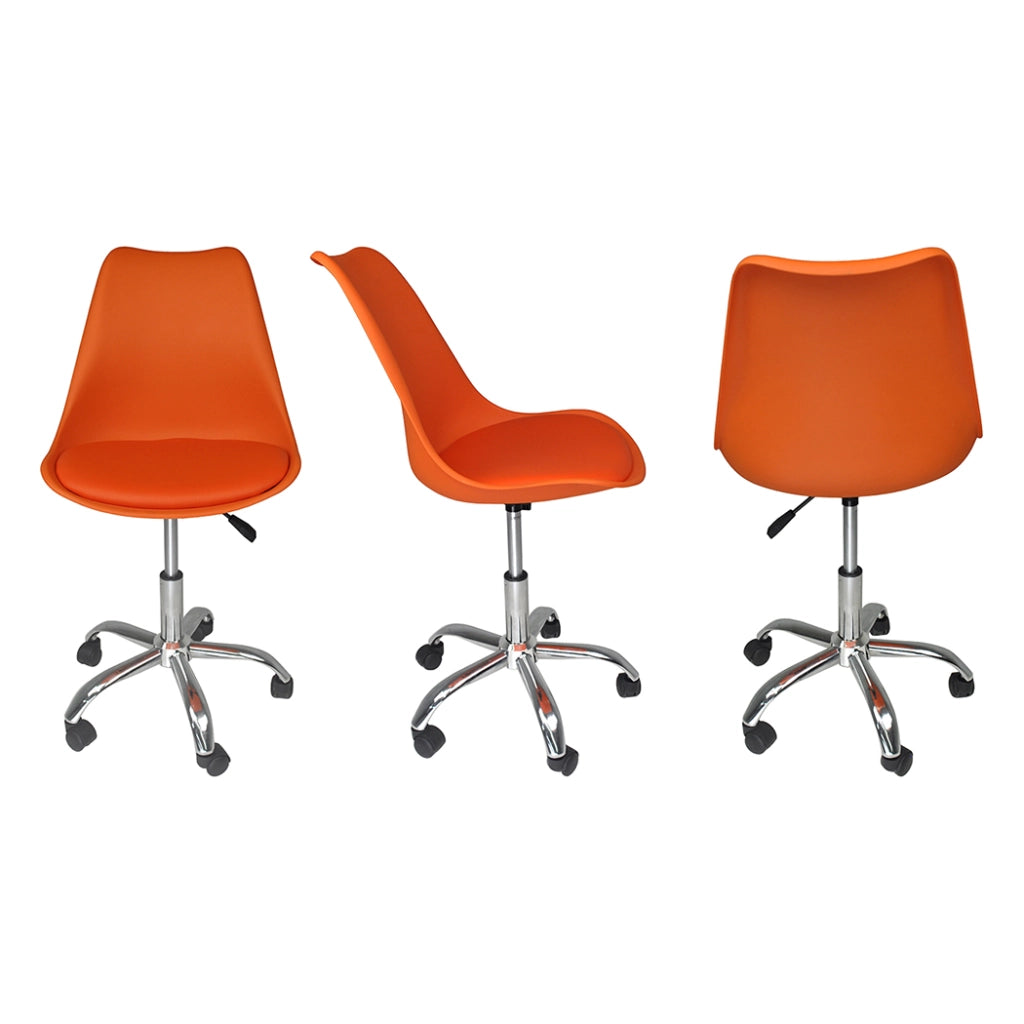 Sedia da ufficio girevole, sedia da scrivania arancione con rotelle mod. SALLY - SU06SAPM