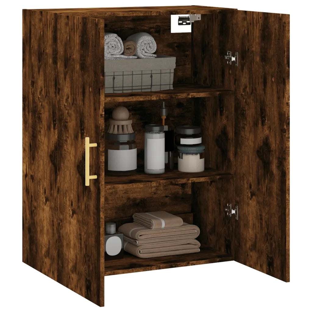 Armadietto a Muro | Mobile a Parete Rovere Fumo 69,5x34x90 cm