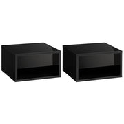 Comodino ¨C zephmum ¨C nero 37x32x21 cm