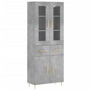 Buffet credenza cassettiera armadio mobile contenitore organizer cucina soggiorno salotto alto 69,5 x 34 x 180 cm legno ingegnerizzato grigio 02_0034524