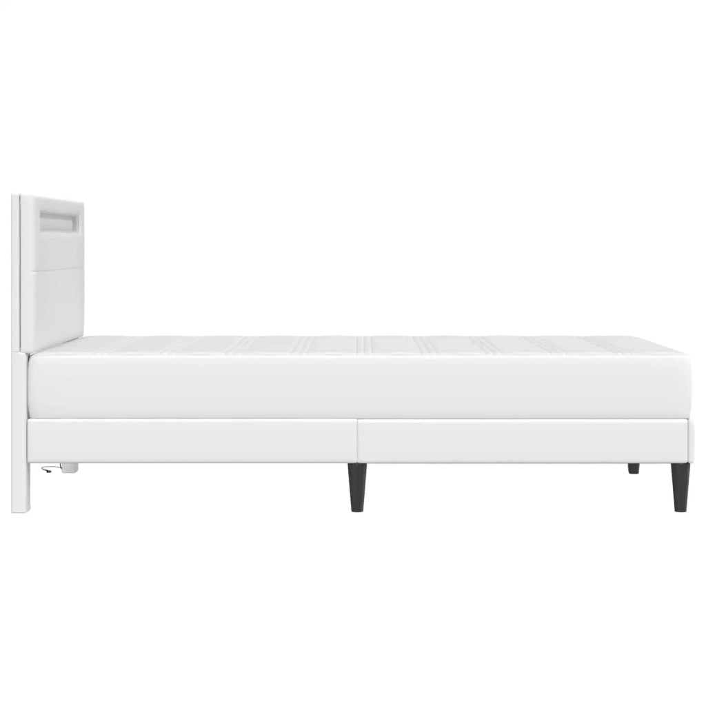 Struttura del letto con testiera Bianco 100 x 200 cm Similpelle