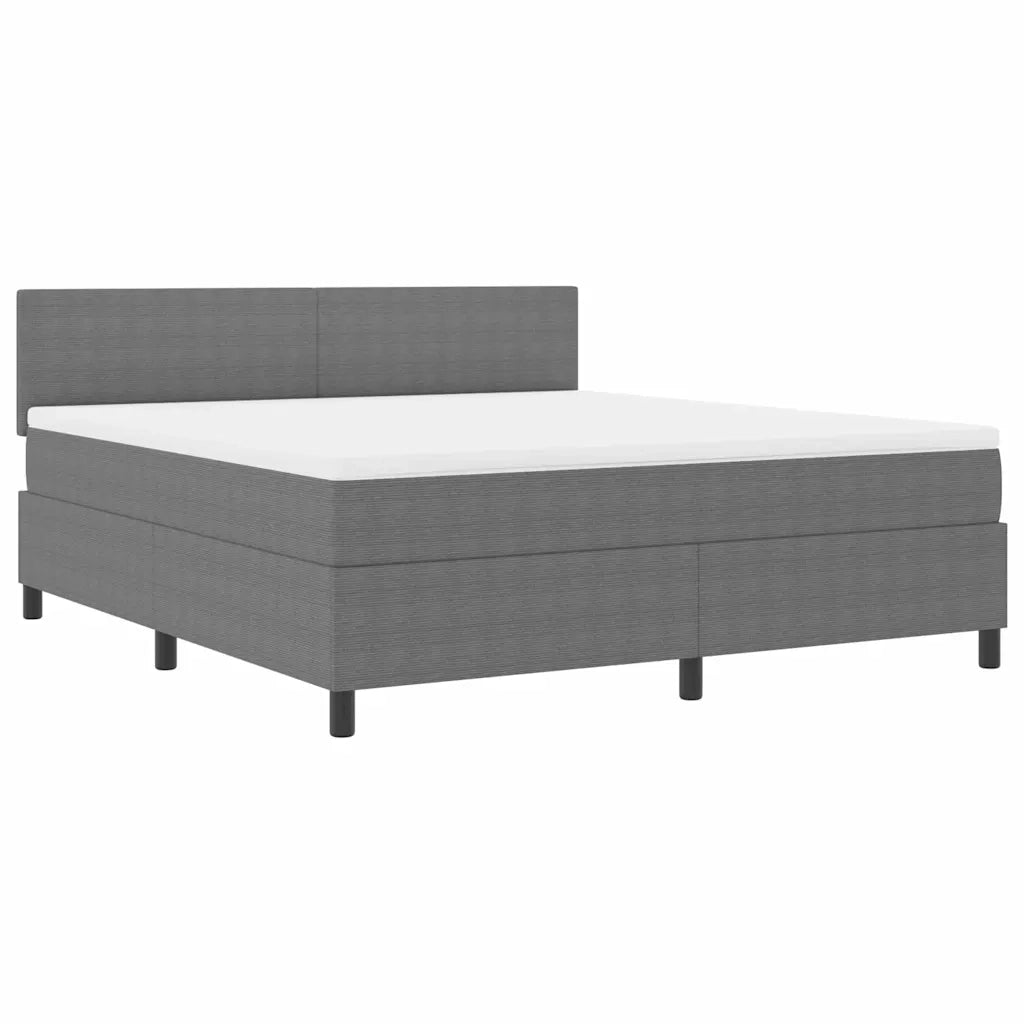 Letto a Sorgente LED Grigio chiaro e bianco 180 x 200 cm 3337611