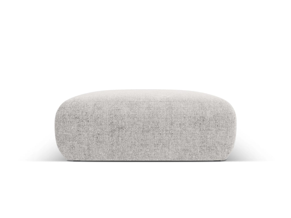 Cosmopolitan Design - Pouf "Nolio" 2 posti in ciniglia grigio chiaro 