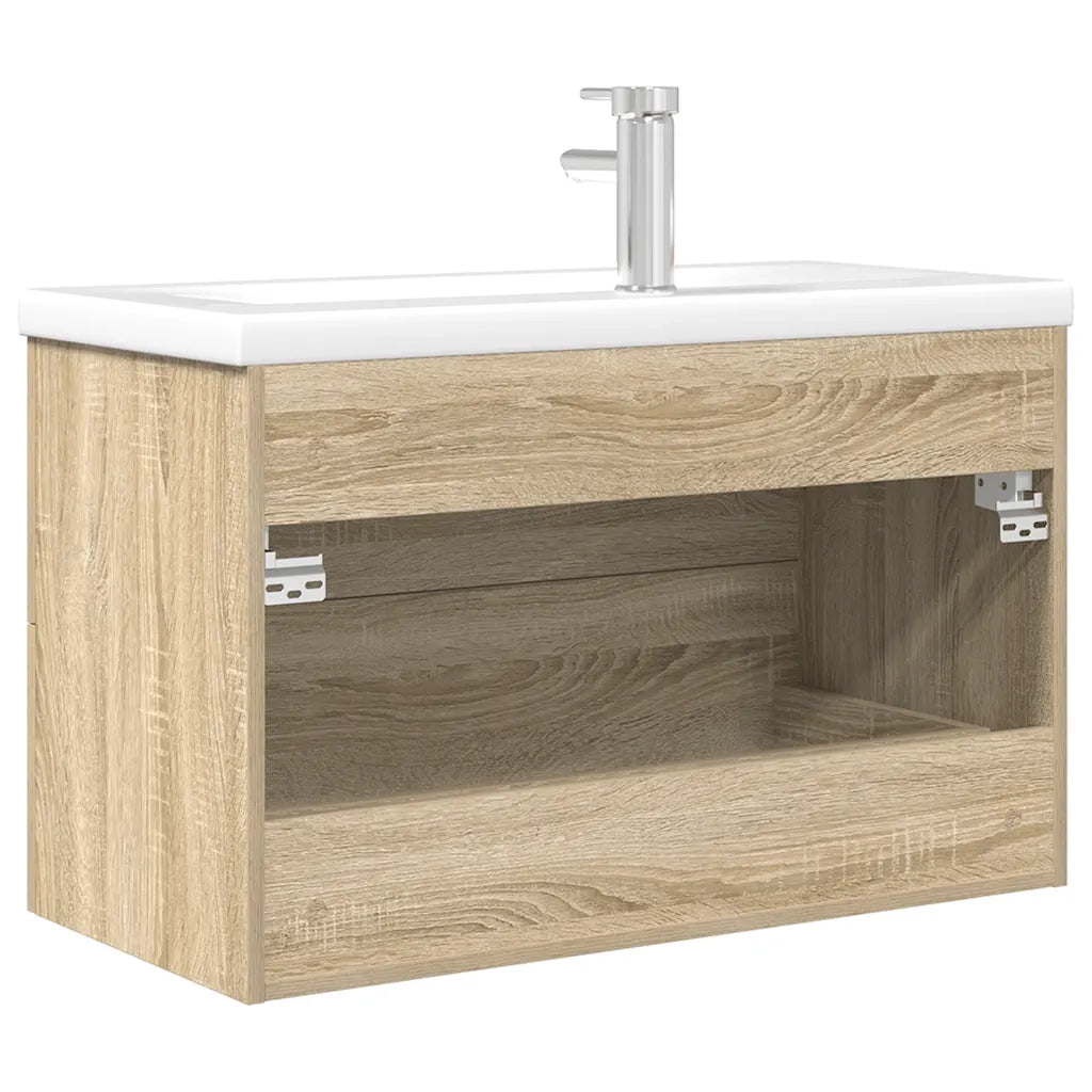 Set Mobili da Bagno 2 pz Rovere Sonoma in Legno Multistrato 3324964