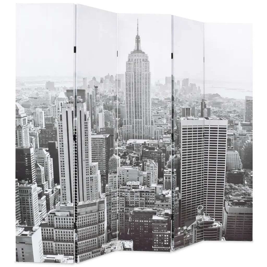 Divisorio Ambienti | Divider per stanze | Paravento Pieghevole 200x170 cm Stampa New York Bianco e Nero