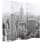 Divisorio Ambienti | Divider per stanze | Paravento Pieghevole 200x170 cm Stampa New York Bianco e Nero