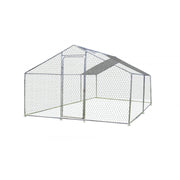 Recinto animali in acciaio zincato 3x4 m – tetto con telone, altezza 2,2 m – per galline o conigli – ENC304025GJM Foresta