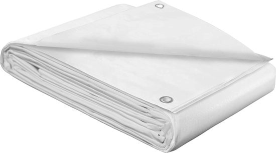 Telaio impermeabile da 100 g/m² in poliuretano resistente, adatto per bordi rinforzati, da utilizzare su tetti, aree di campeggio, terrazze e piscine - bianco - 2 x 3 m
