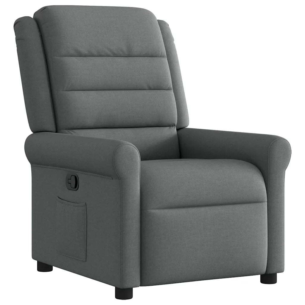 Divano Sedia-Poltrona Reclinabile in Tessuto Grigio Scuro 454446
