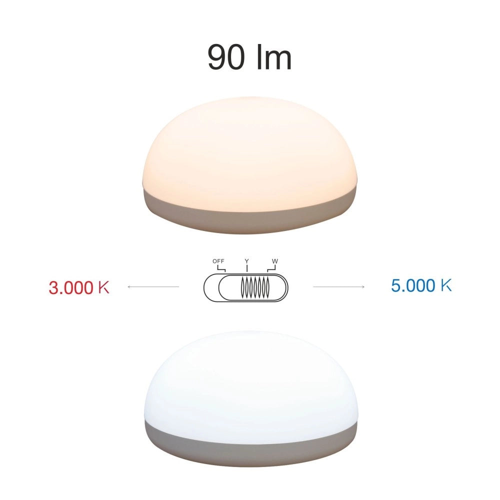 Lampada a led portatile e regolabile a batteria da 1w, Trion. Batteria li-ion. Luce 3000K o 5000K.