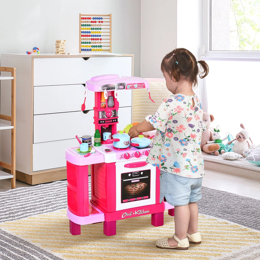 Cucina Giocattolo per Bambini ¨C Zephmum ¨C Rosa, 78x29x87 cm
