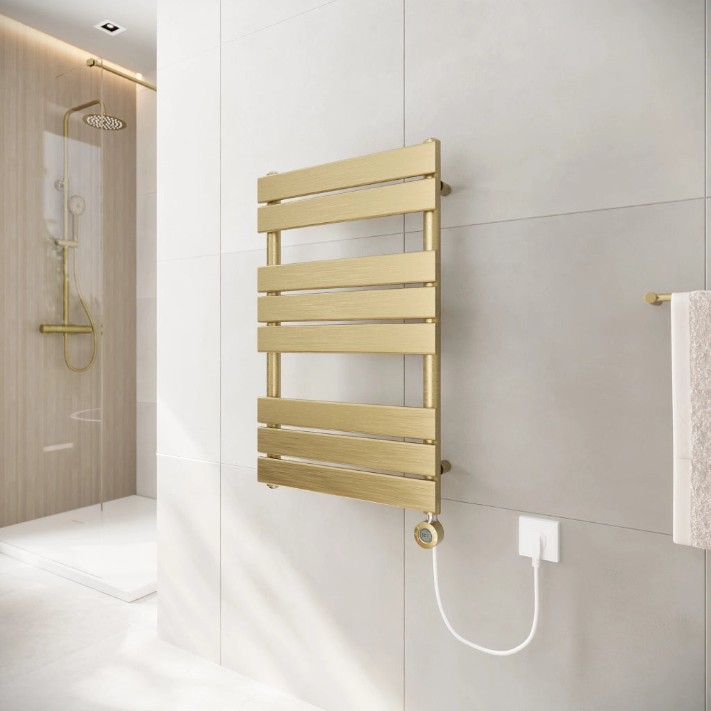 Termoarredo elettrico 800x500 oro spazzolato interasse 450 | Andromeda