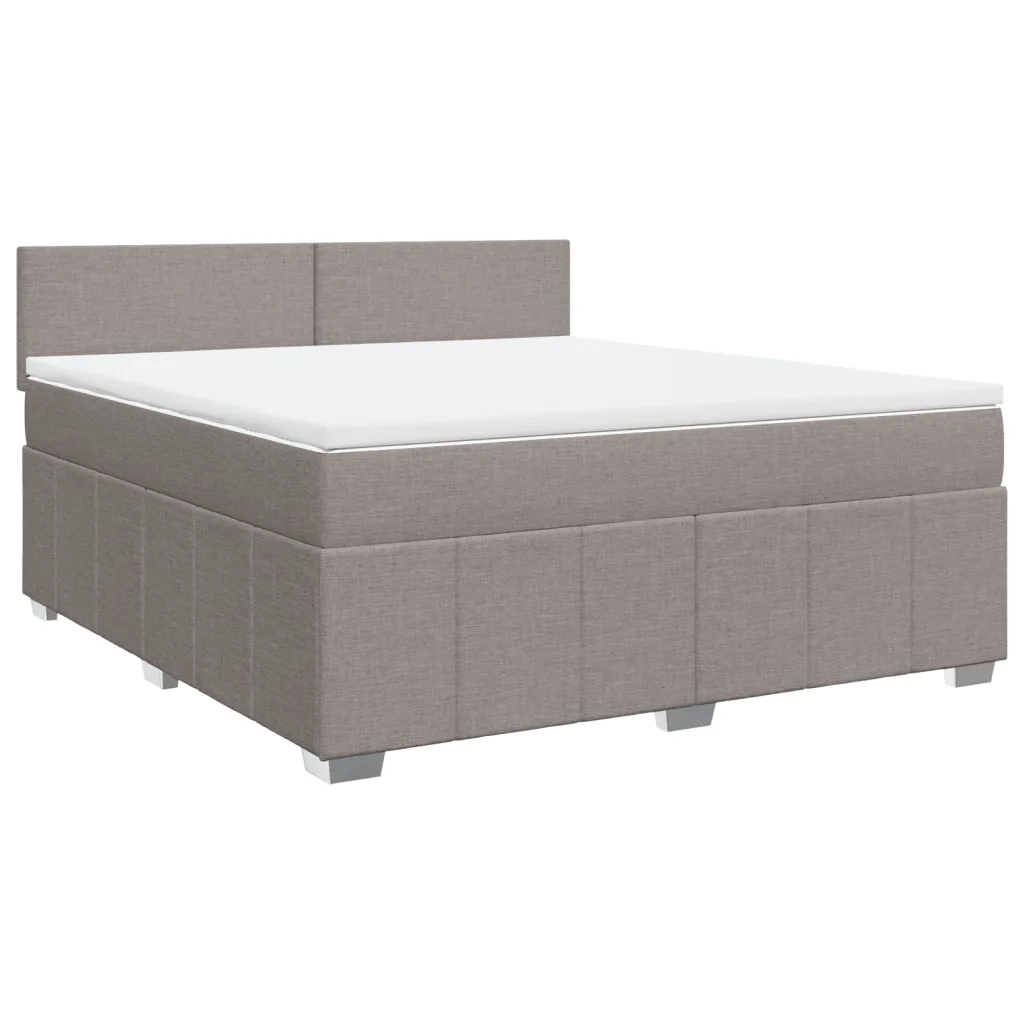 Giroletto a Molle con Materasso Tortora 180x200 cm in Tessuto 3287144