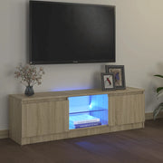 Mobile Porta TV con Luci LED Rovere Sonoma 120x30x36 cm 804286