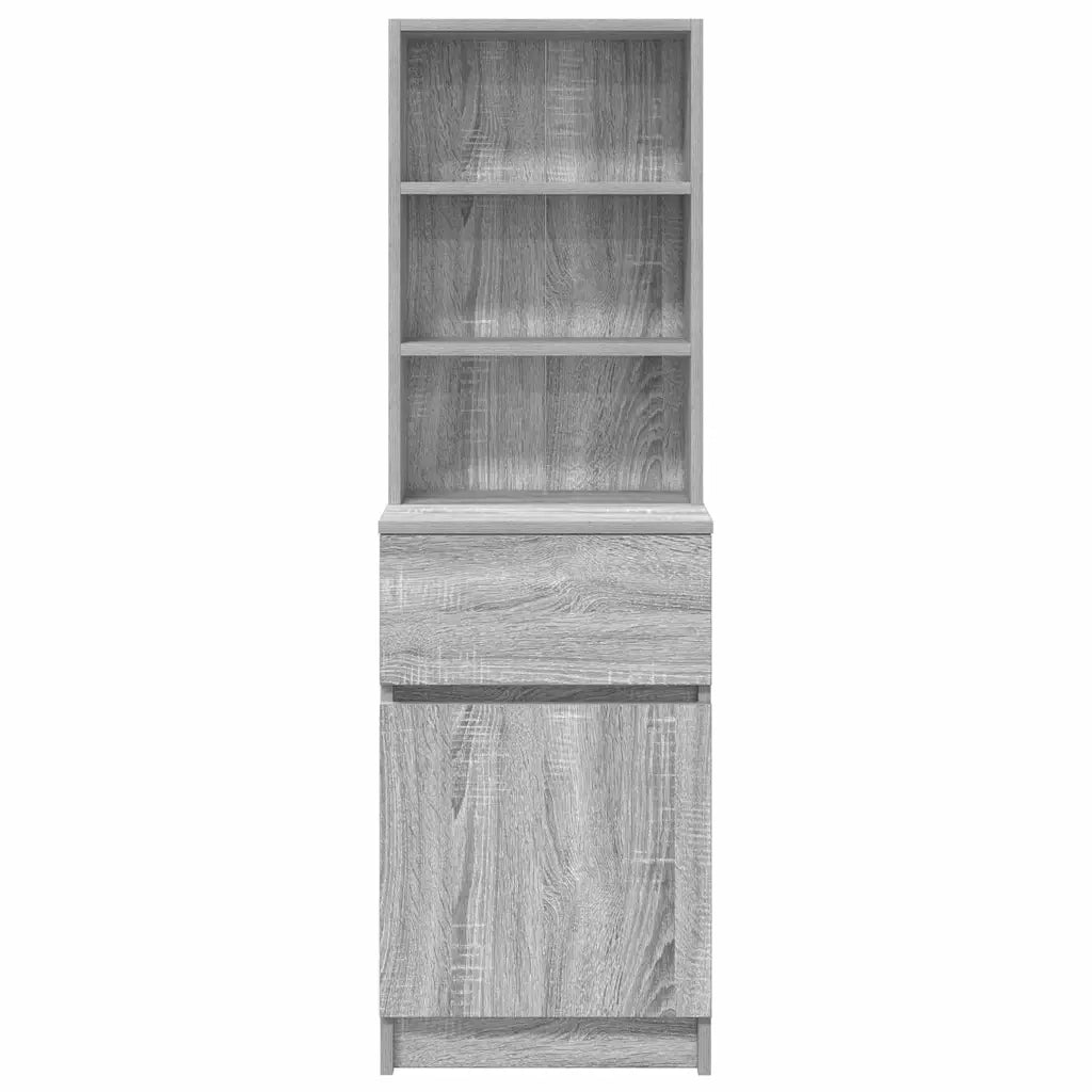 Comodino | Armadio da Notte | Mobiletto da notte Grigio Sonoma 39x35x125 cm in Legno Multistrato