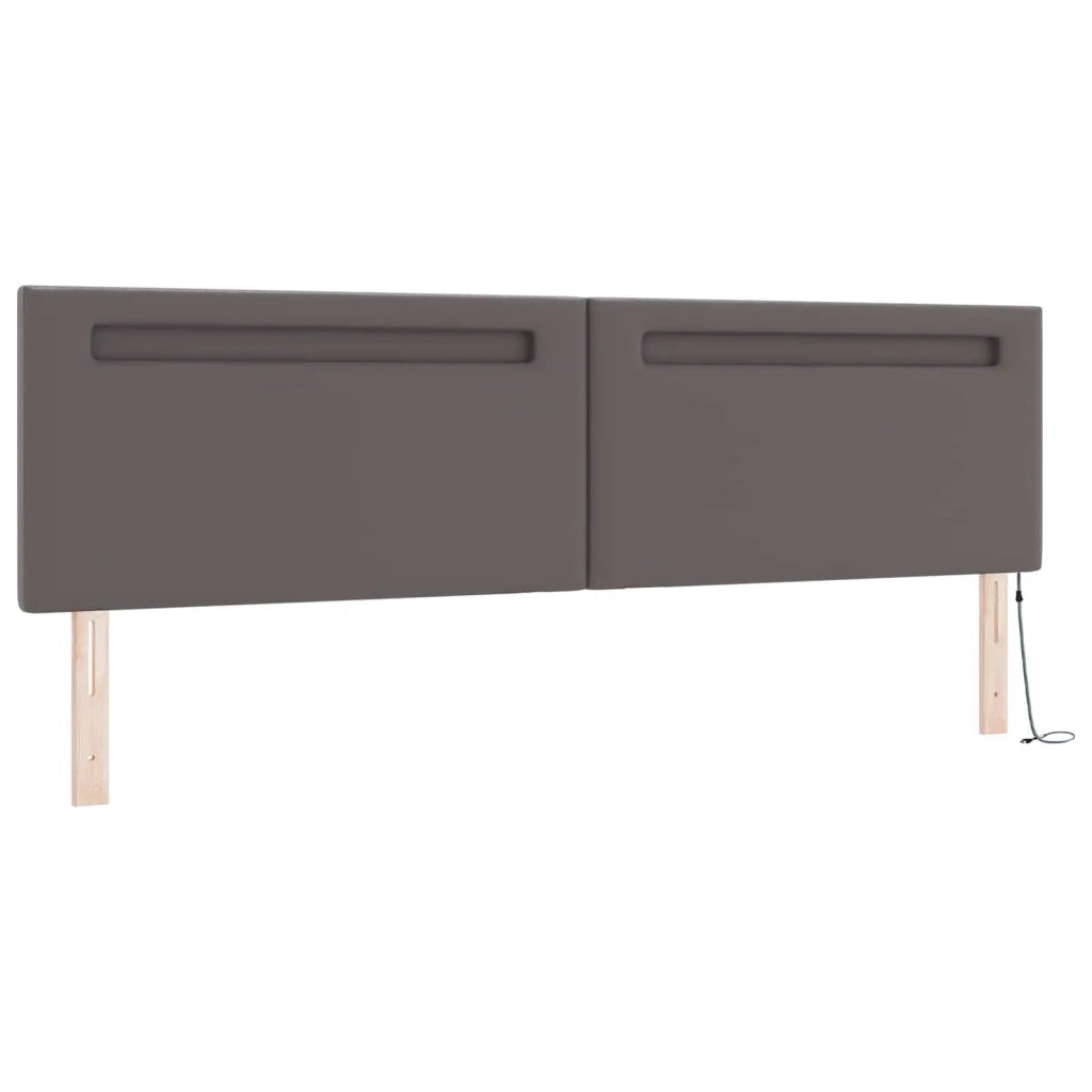 Letto a molle con materasso Grigio 200 x 200 cm Pelle sintetica 3339066