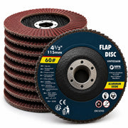 Set 10 Dischi Lamellari Abrasivi 115 mm Grana 40/60/80 60