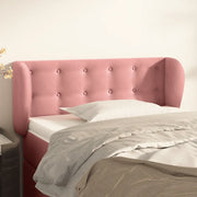 Testiera ad Orecchio Rosa 103x23x78/88 cm in Velluto 3117625