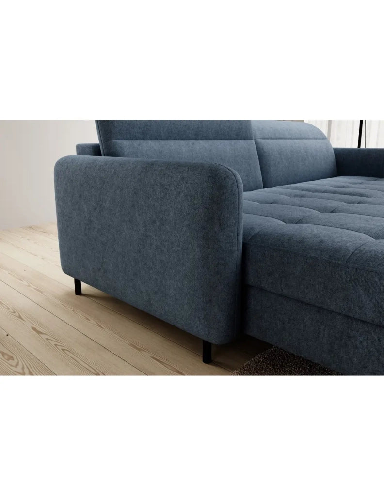Divano ad angolo collezione GOUMSI colore Blu scuro mélange