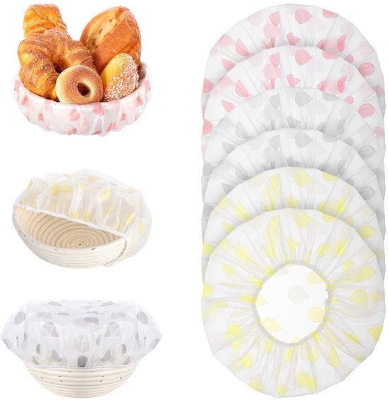 Set di Coperture EVA Reutilizzabili 6 Pezzi - Coperture di Cibo Sicure - Coperture per Fermentazione - Impermeabili - Adattamento Perfetto 27 cm - Copertura di Cibo