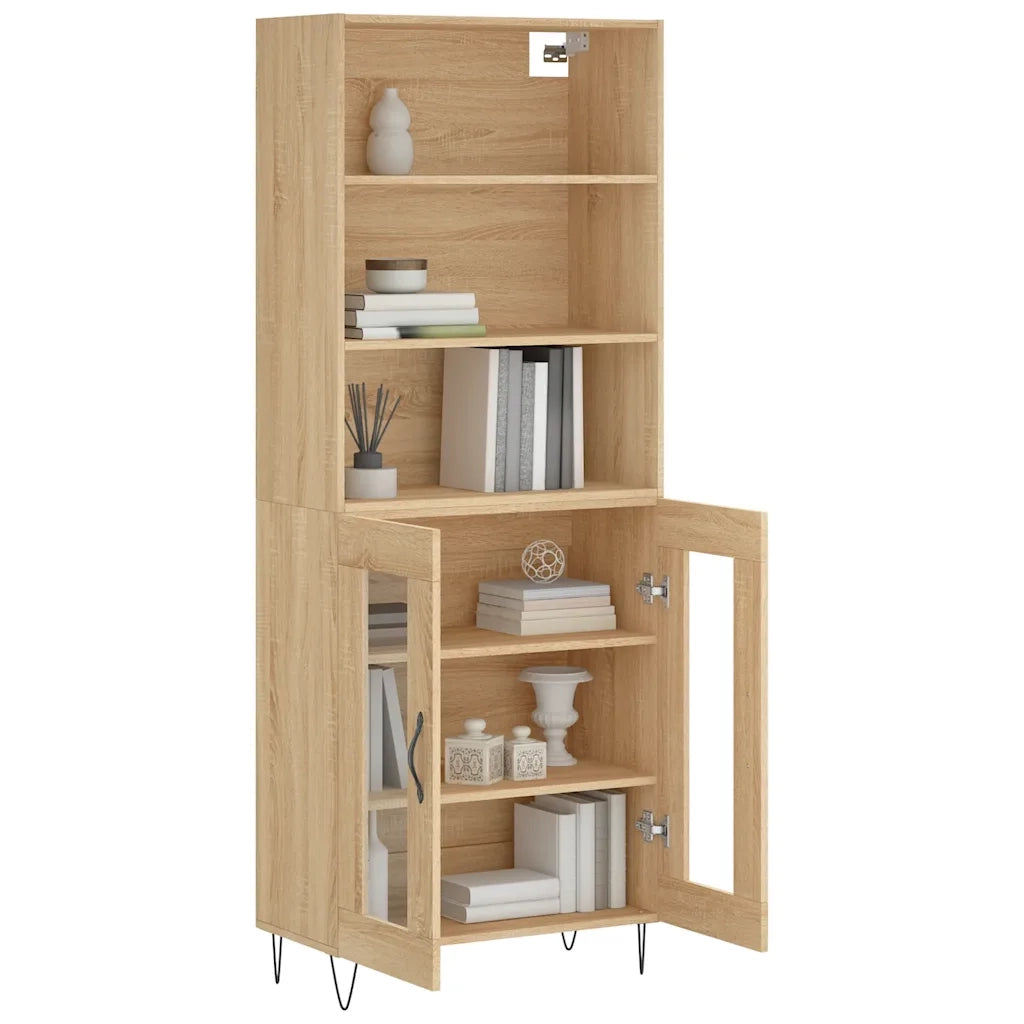 Credenza | Madia | Buffet da pranzo | Armadio da pranzo Rovere Sonoma 69,5x34x180 cm in Legno Multistrato