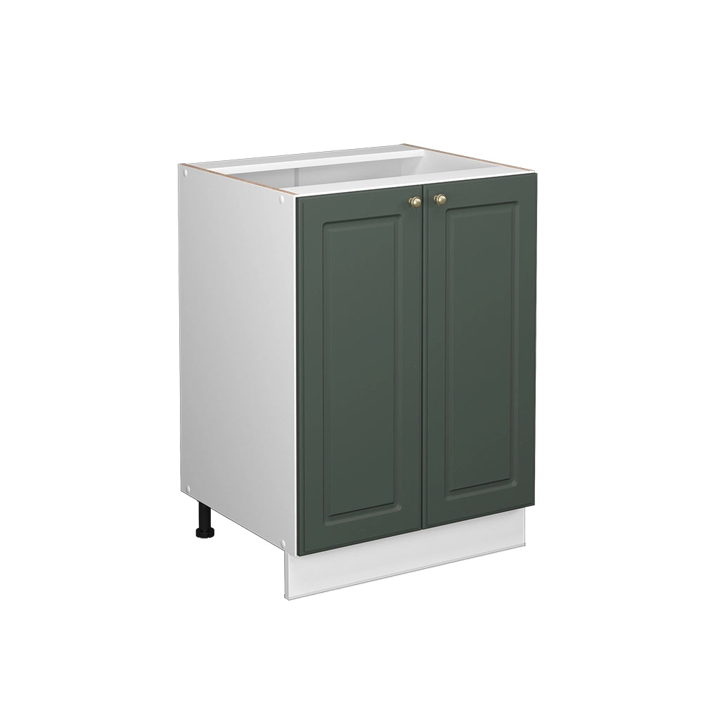 Mobiletto base cucina Fame-Line Verde-oro rustico/Bianco 60 cm senza piano di lavoro Vicco