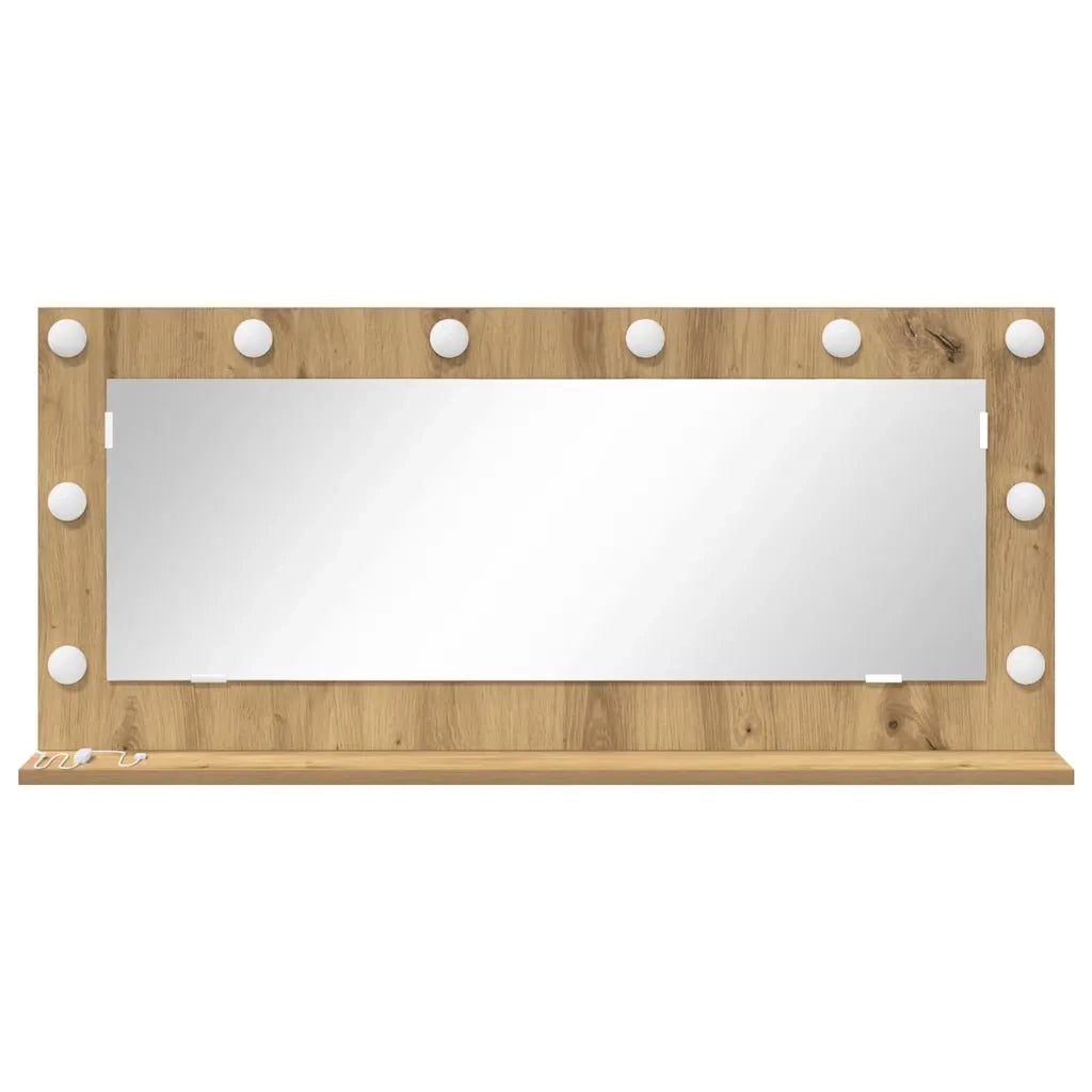 Specchio da Vanità Rovere artigianale 100 x 45 x 18 cm 868332
