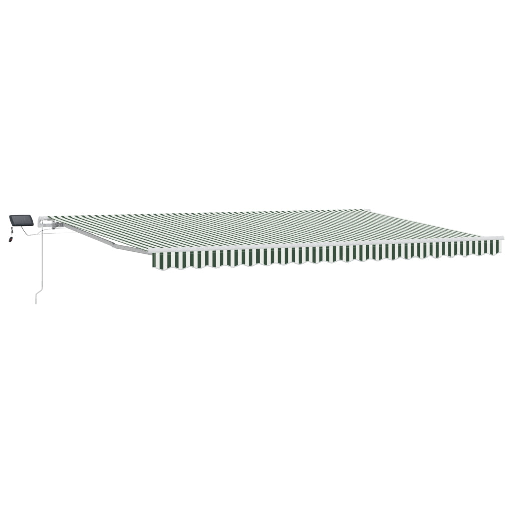 Tendone Manuale Retrattile con LED Verde e Bianco 500x300 cm