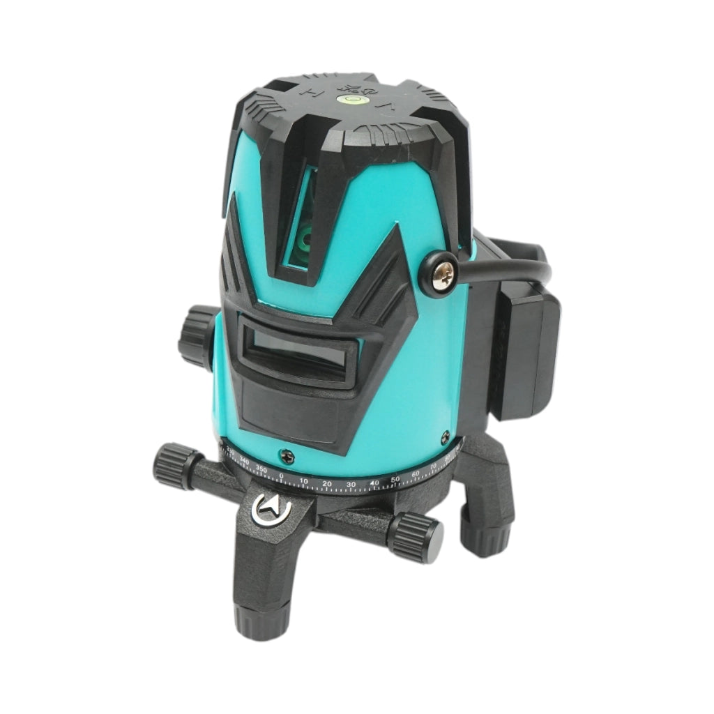 Livella laser verde a 5 linee incrociate, filettatura per treppiede da 5/8