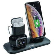 Trade Shop - Stazione Di Ricarica Rapida Wireless 3 In 1 Per Iphone Apple Watch Airpods W8899 -