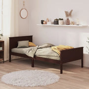 Giroletto Marrone Scuro in Legno Massello di Pino 100x200 cm 322196