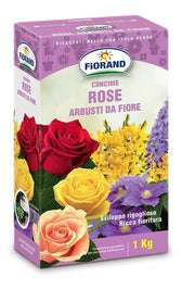 FIORAND CONCIME GRANULARE PER ROSE ED ARBUSTI DA FIORE SVILUTTO RIGOGLIOSO RICCA FIORITURA 1 KG