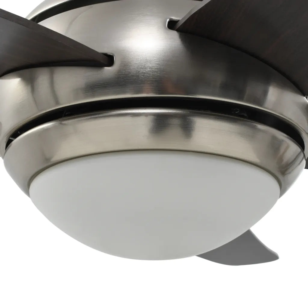 Ventilatore da Soffitto Decorato con Luce 128 cm Marrone CFW4128137