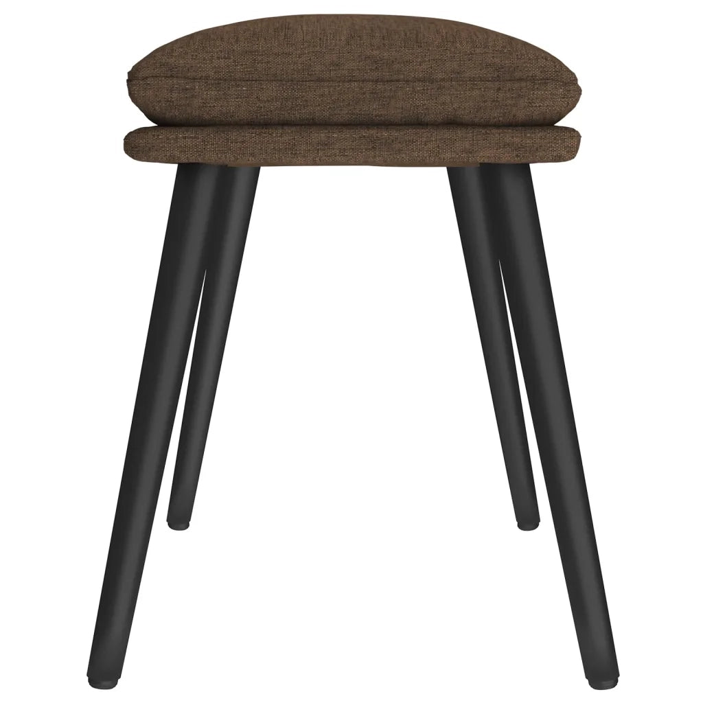 Poggiapiedi Marrone 45x29,5x35 cm in Tessuto 341496