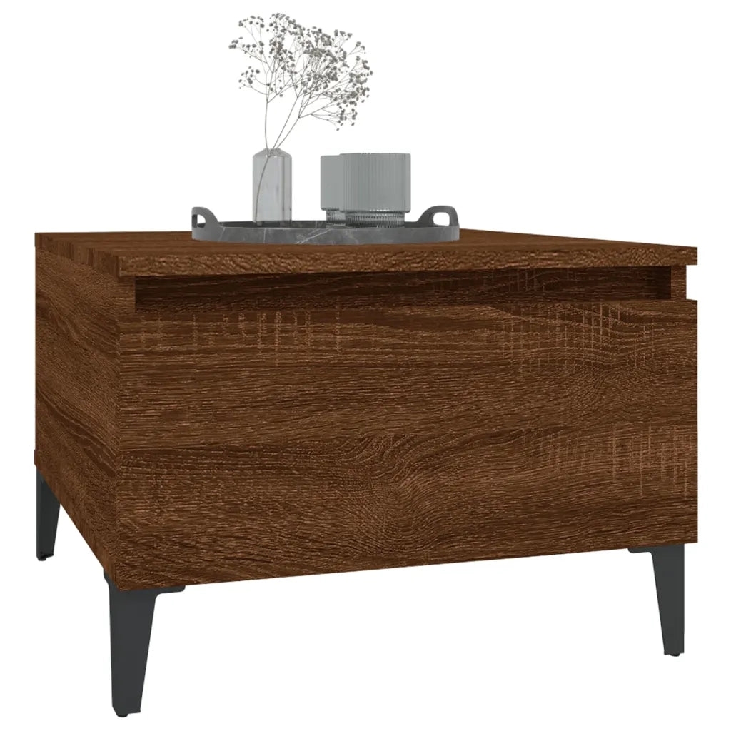 Tavolino da Salotto Rovere Marrone 50x46x35cm Legno Multistrato 819530