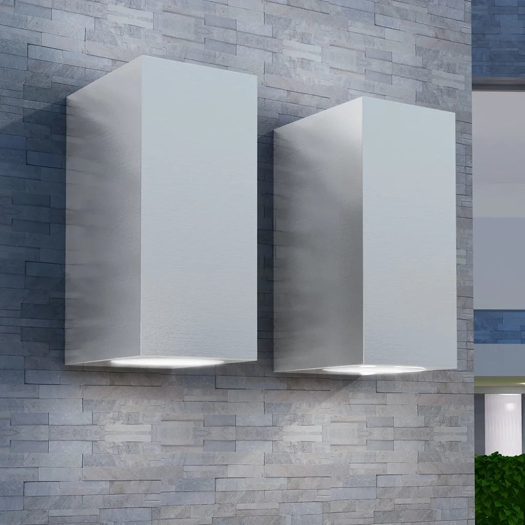 Applique LED da Parete Quadrata 2 pz Proiezione Alto/in Basso 42409