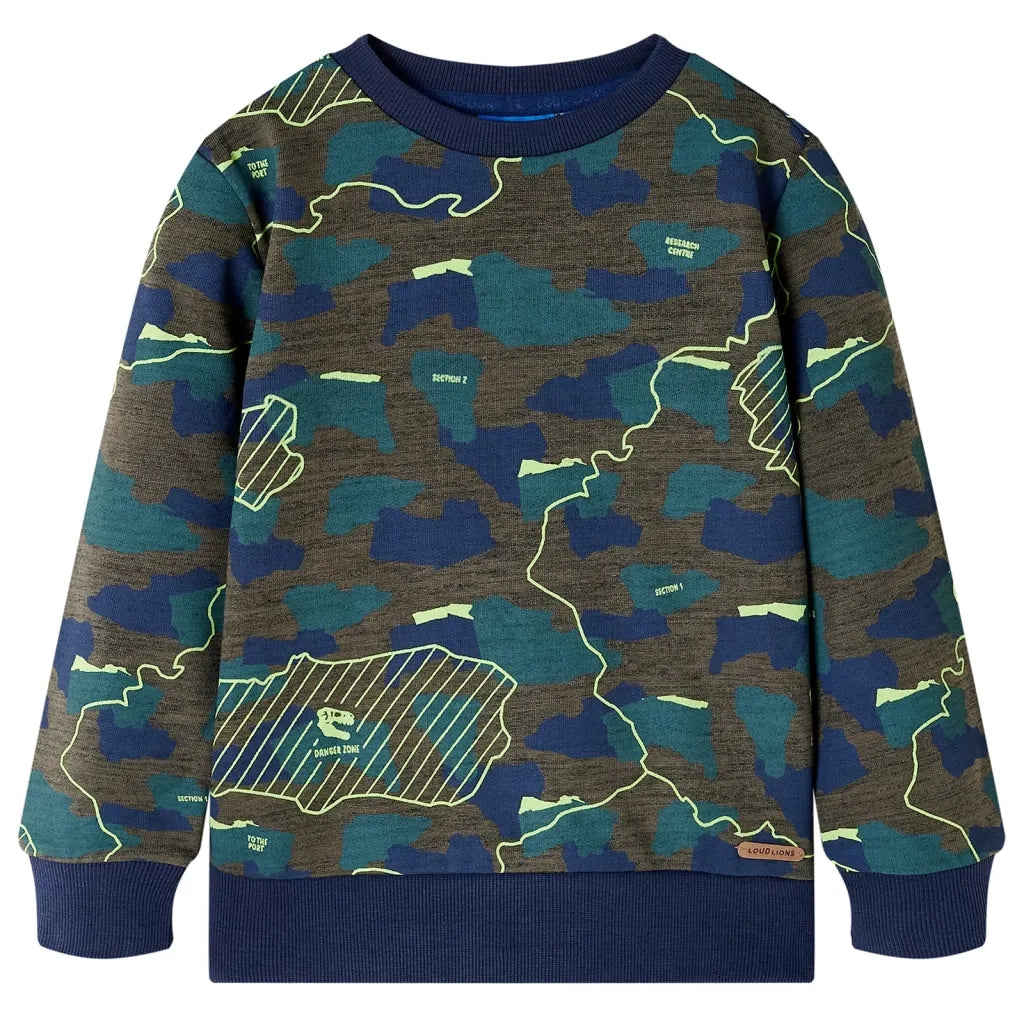 Felpa da Bambino Cachi Scuro MÃ©lange 128cod mxl 132411
