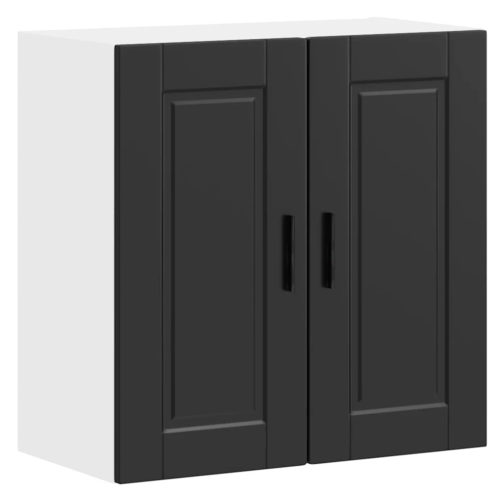 Pensile da cucina con ampio spazio contenitivo 60 x 31 x 60 cm legno composito nero 02_0050363
