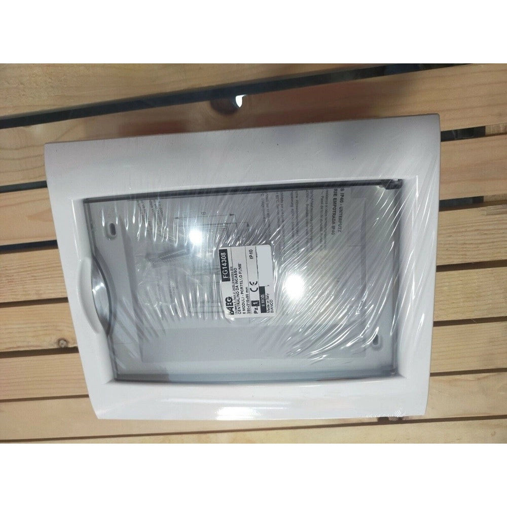 Trade Shop - Centralino Quadro Elettrico Da Incasso Parete 8 Moduli Portello Fumè Ip40 Fg14308 -